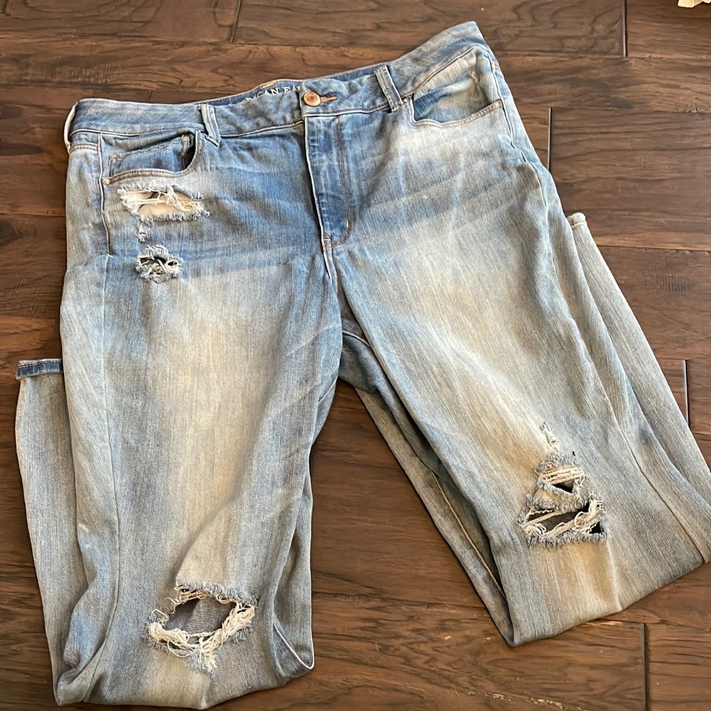 American Eagle - super stretch boho hi rise artist flare - 18